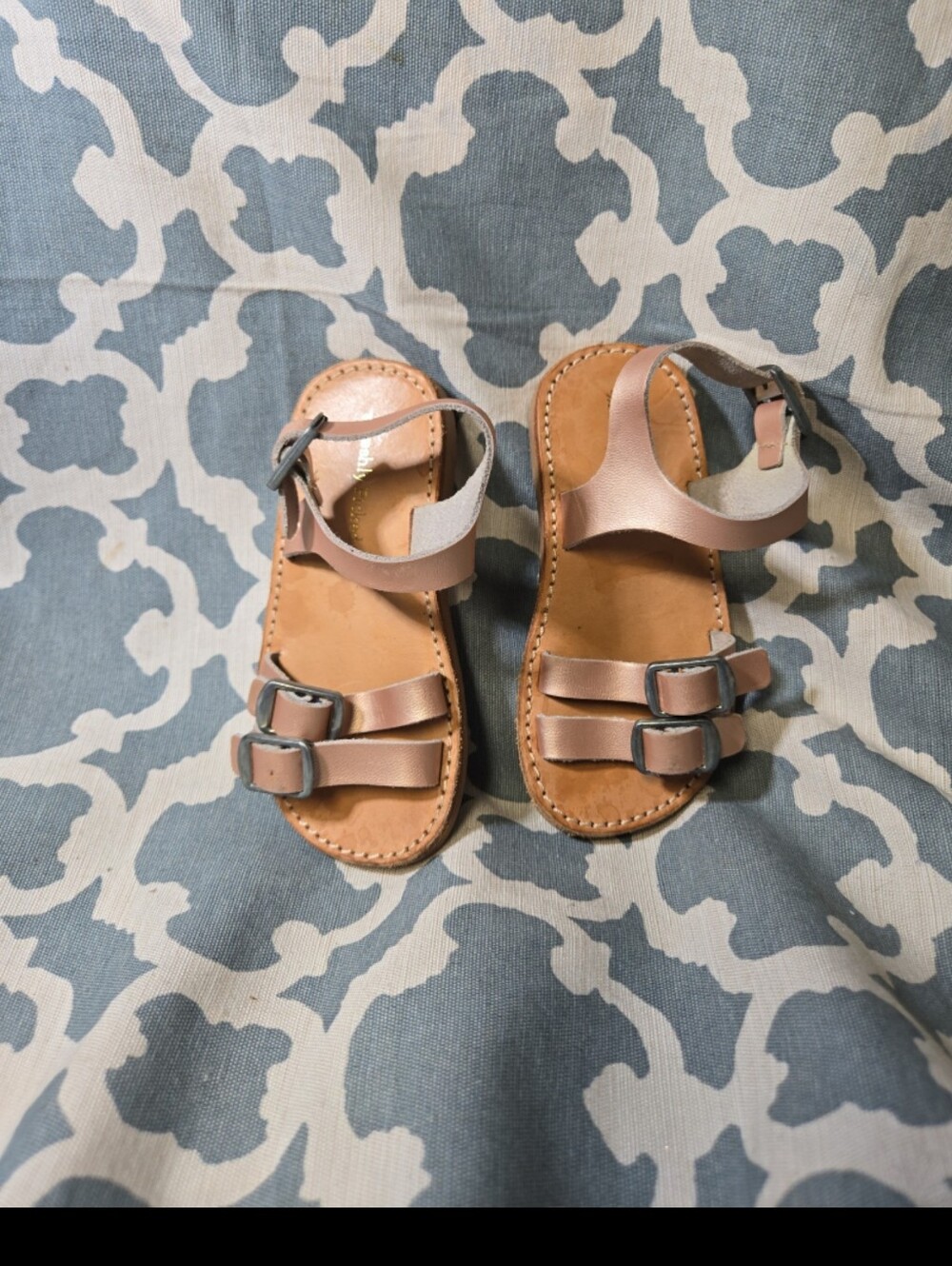 Baby BOUTIQUE Rosegold Freshly Picked sz 6 little girls leather sandals